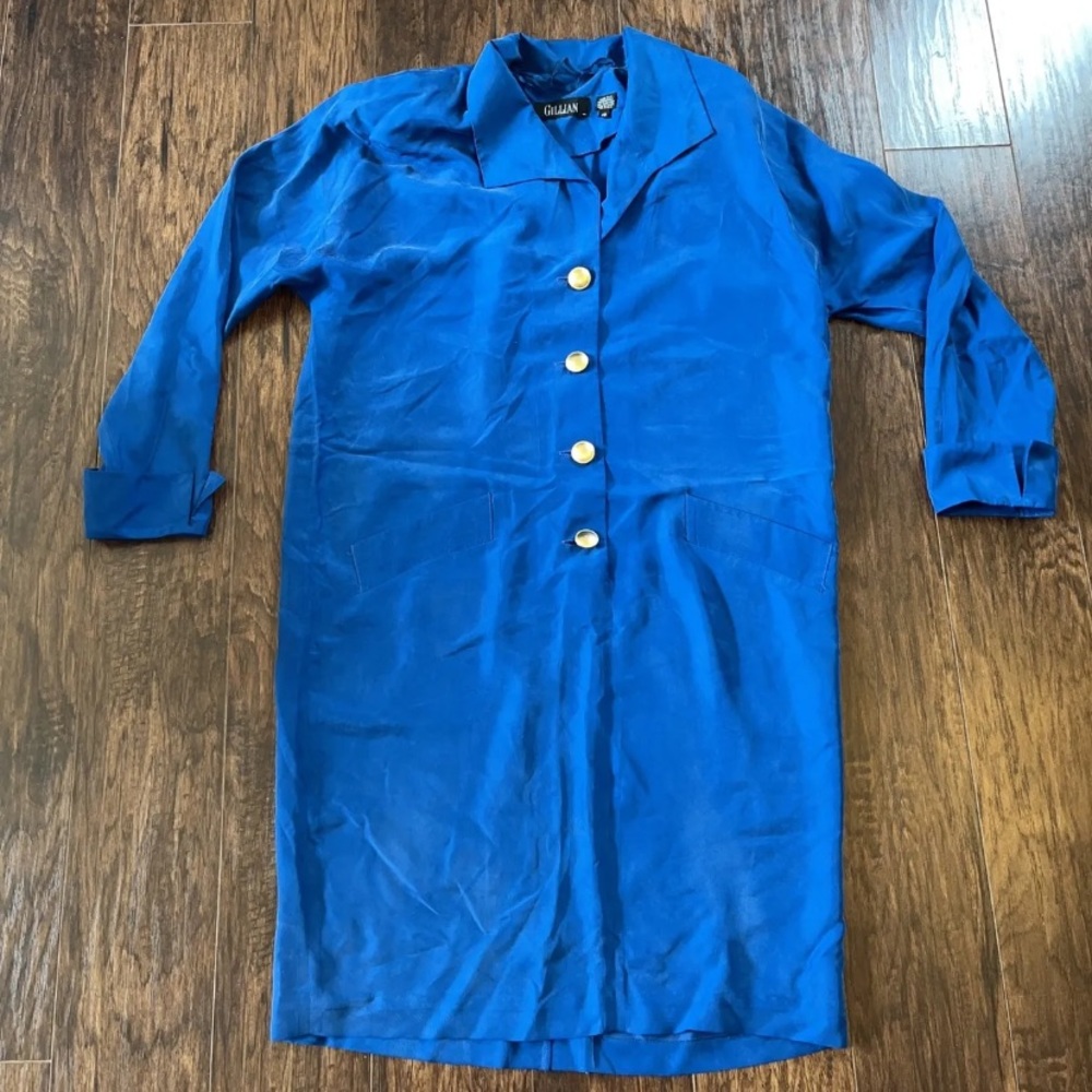 Vintage Gillian Silk Blue Dress